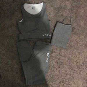 Kora workout sport bra and legging & aero tank top